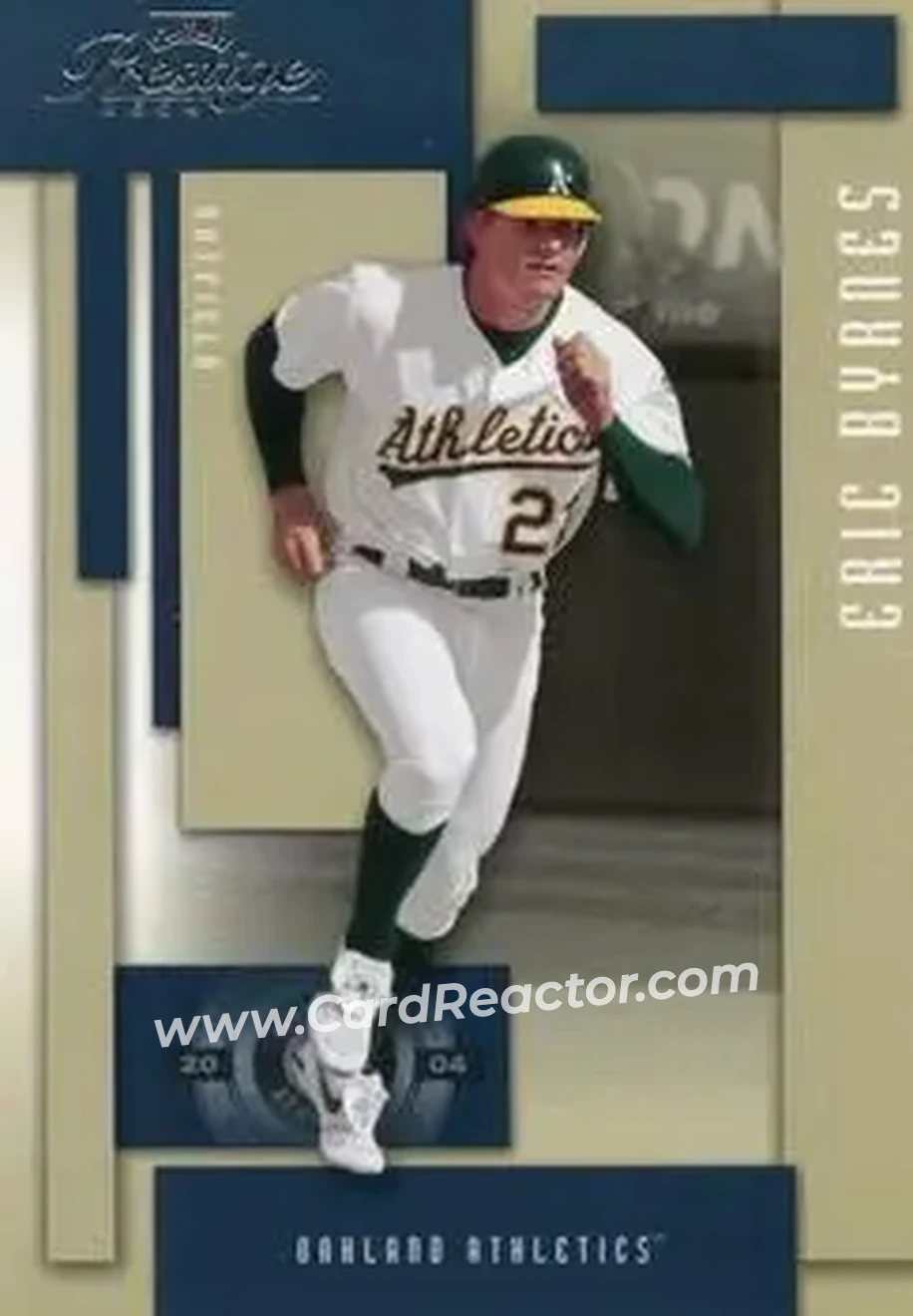 2004 Playoff Prestige #133 - Eric Byrnes - Oakland Athletics - Front