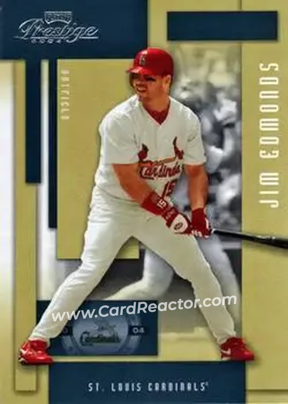 2004 Playoff Prestige #154 - Jim Edmonds - St. Louis Cardinals - Front