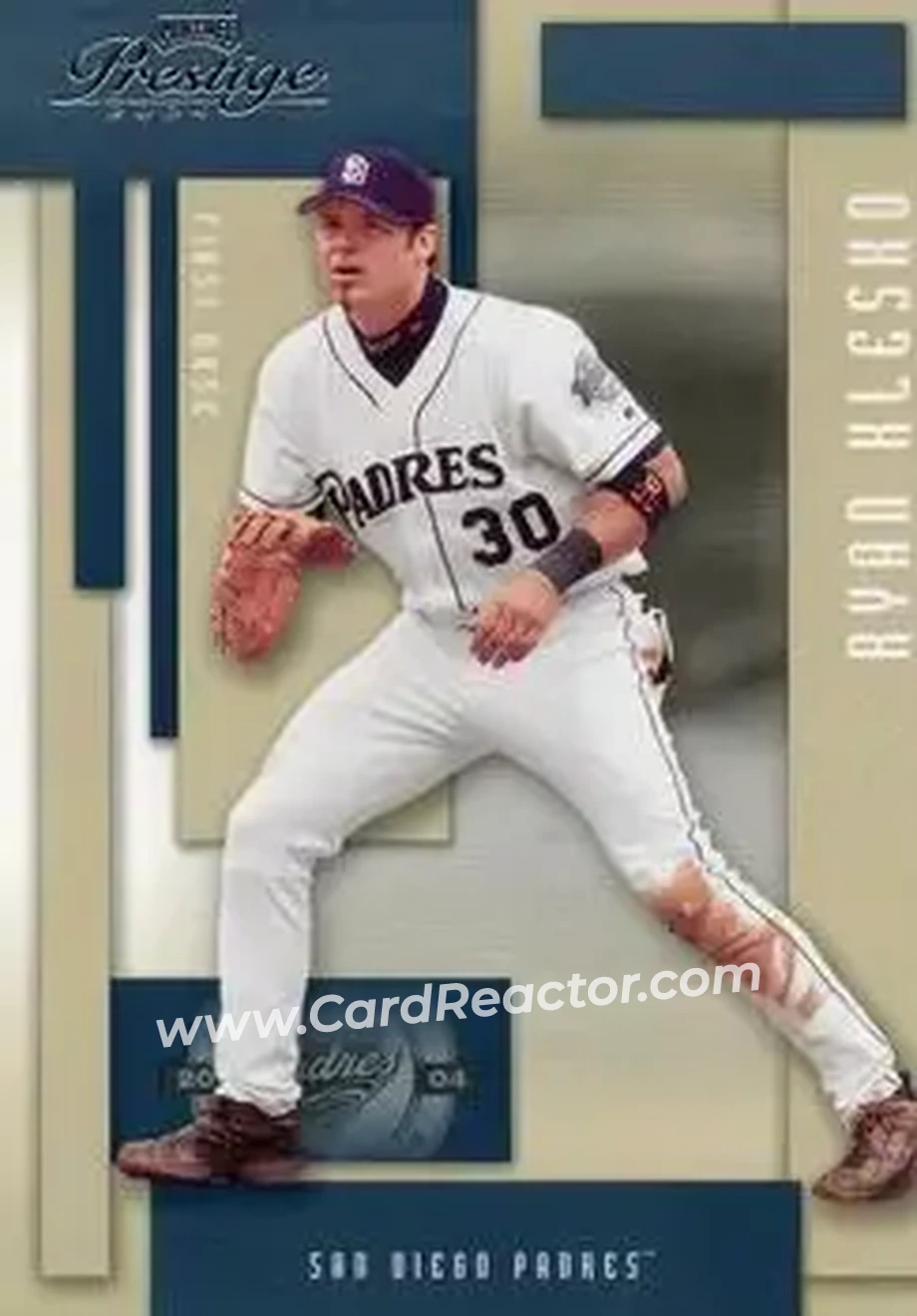 2004 Playoff Prestige #164 - Ryan Klesko - San Diego Padres - Front 2004 Playoff Prestige #164 - Ryan Klesko - San Diego Padres - Front
