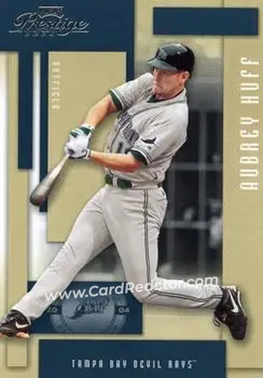 2004 Playoff Prestige #180 - Aubrey Huff - Tampa Bay Devil Rays - Front 2004 Playoff Prestige #180 - Aubrey Huff - Tampa Bay Devil Rays - Front