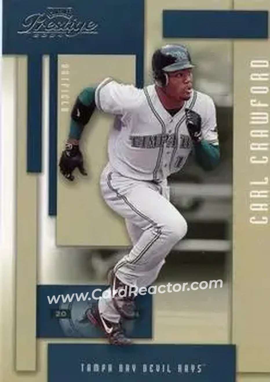 2004 Playoff Prestige #181 - Carl Crawford - Tampa Bay Devil Rays - Front 2004 Playoff Prestige #181 - Carl Crawford - Tampa Bay Devil Rays - Front