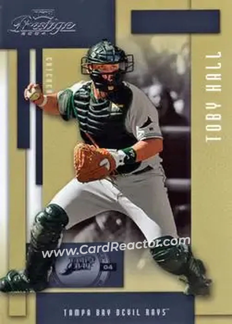 2004 Playoff Prestige #184 - Toby Hall - Tampa Bay Devil Rays - Front