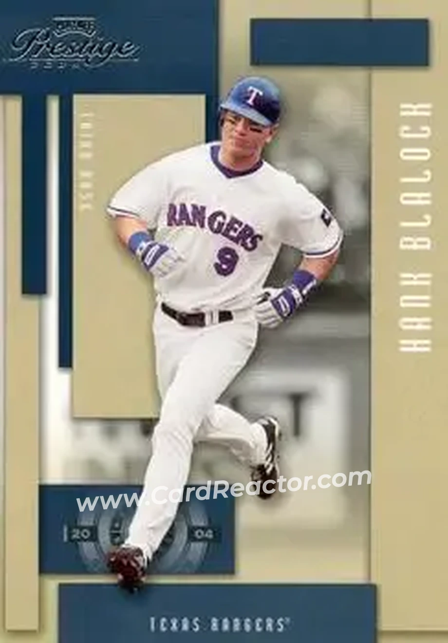 2004 Playoff Prestige #187 - Hank Blalock - Texas Rangers - Front