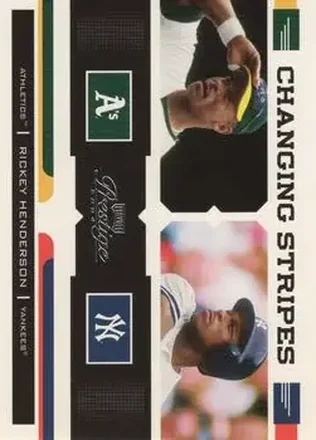 2004 Playoff Prestige - Changing Stripes #CS-1 - Rickey Henderson