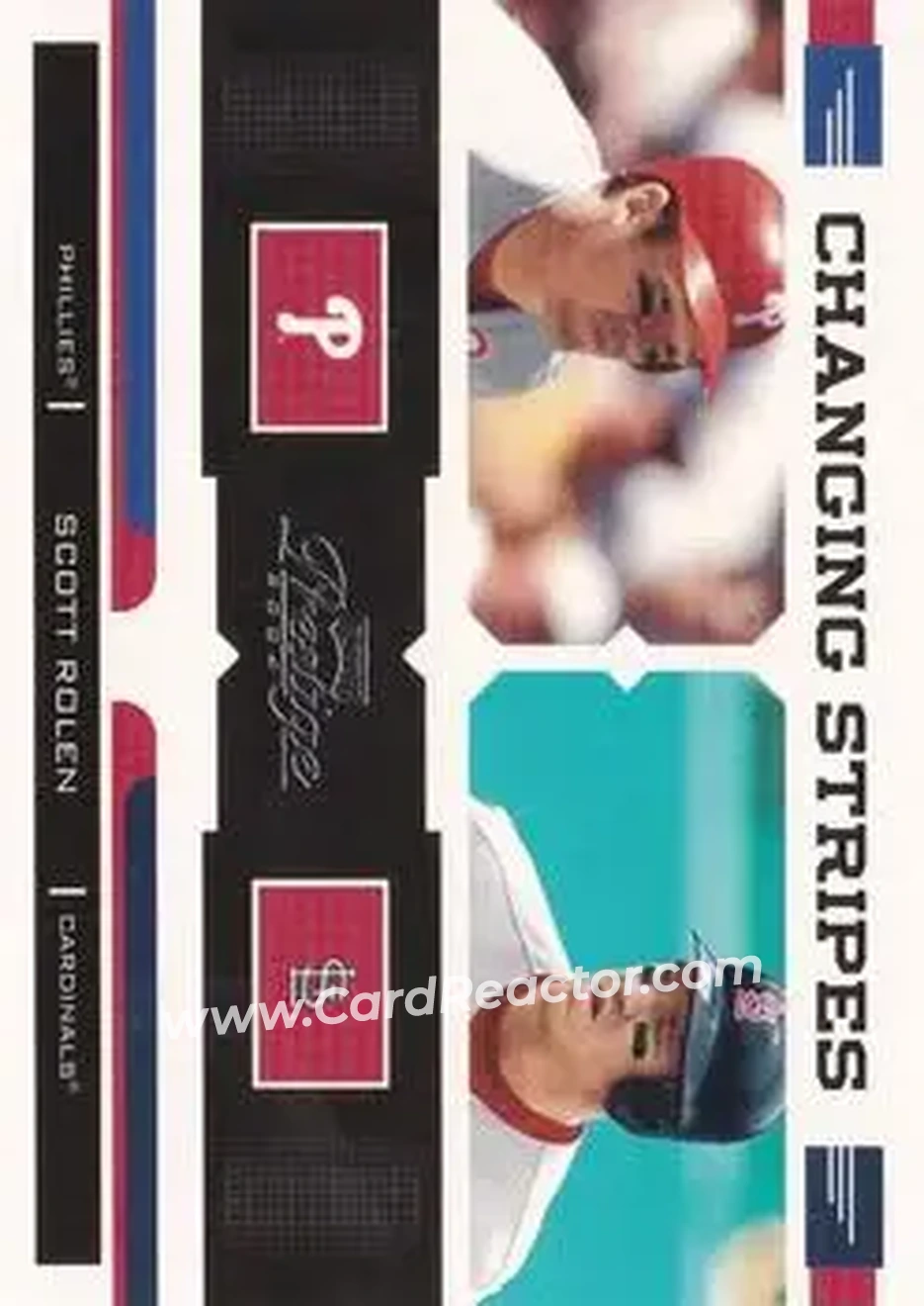 2004 Playoff Prestige - Changing Stripes #CS-5 - Scott Rolen - Front 2004 Playoff Prestige - Changing Stripes #CS-5 - Scott Rolen - Front