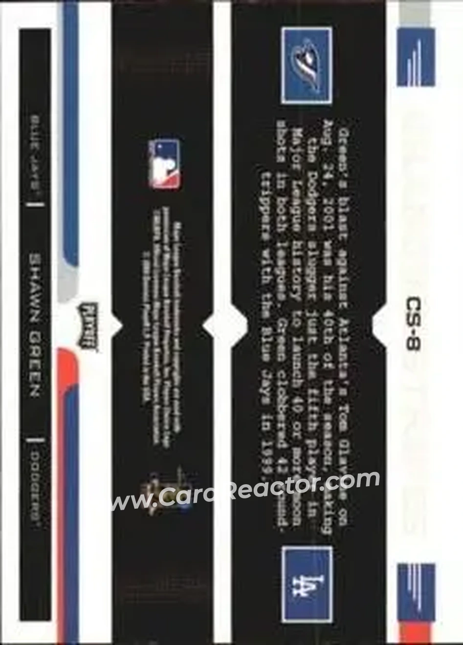 2004 Playoff Prestige - Changing Stripes #CS-8 - Shawn Green - Back