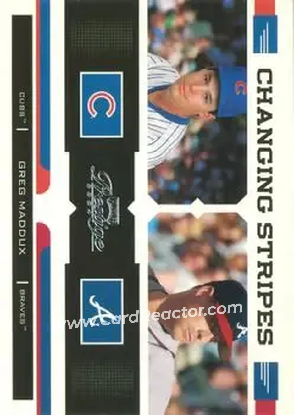 2004 Playoff Prestige - Changing Stripes #CS-11 - Greg Maddux - Front 2004 Playoff Prestige - Changing Stripes #CS-11 - Greg Maddux - Front