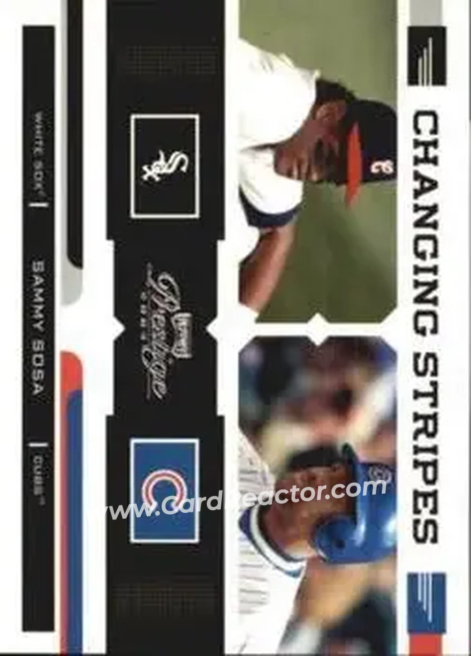 2004 Playoff Prestige - Changing Stripes #CS-25 - Sammy Sosa - Front