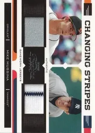 2004 Playoff Prestige - Changing Stripes Dual Jersey #CS-2 - Mike Mussina