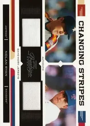 2004 Playoff Prestige - Changing Stripes Dual Jersey #CS-19 - Nolan Ryan