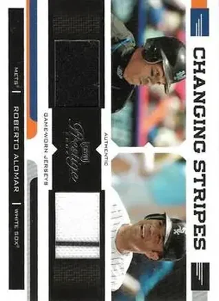 2004 Playoff Prestige - Changing Stripes Dual Jersey #CS-22 - Roberto Alomar