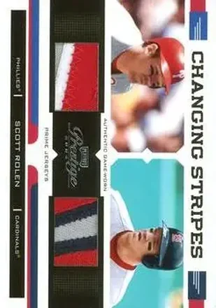 2004 Playoff Prestige - Changing Stripes Dual Jersey Prime #CS-5 - Scott Rolen