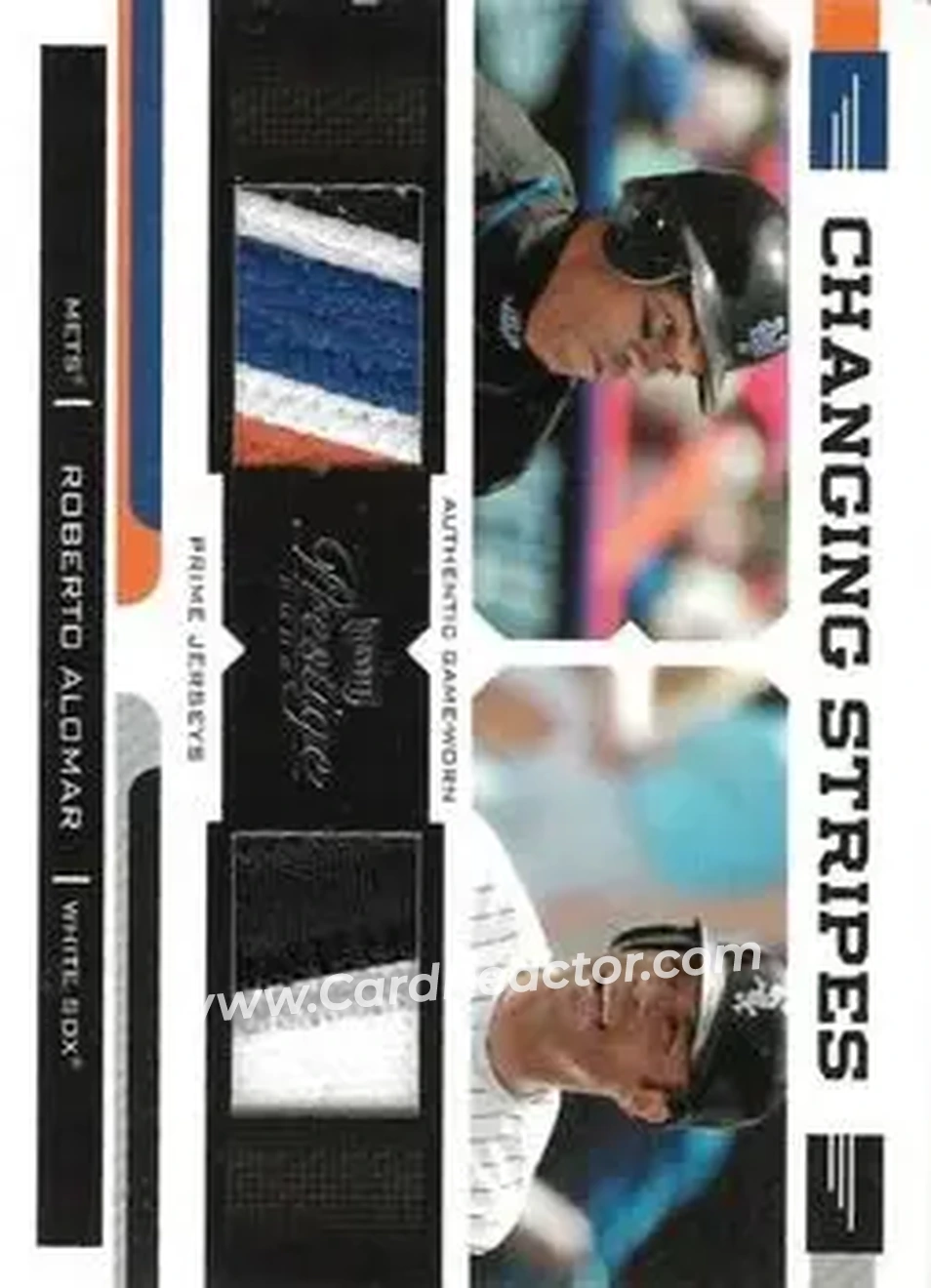 2004 Playoff Prestige - Changing Stripes Dual Jersey Prime #CS-22 - Roberto Alomar - Front