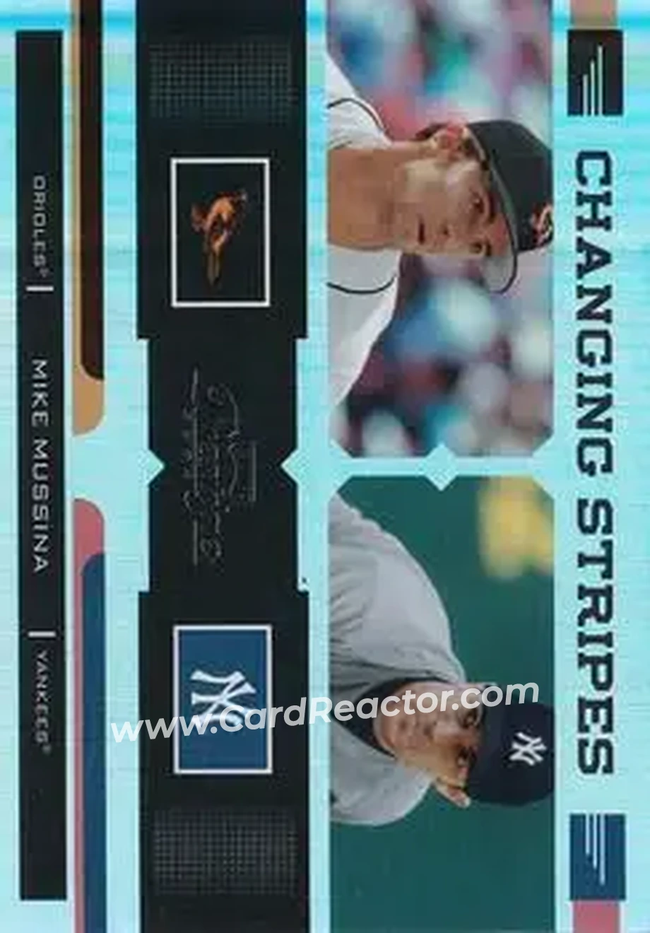 2004 Playoff Prestige - Changing Stripes Holo-Foil #CS-2 - Mike Mussina - Front