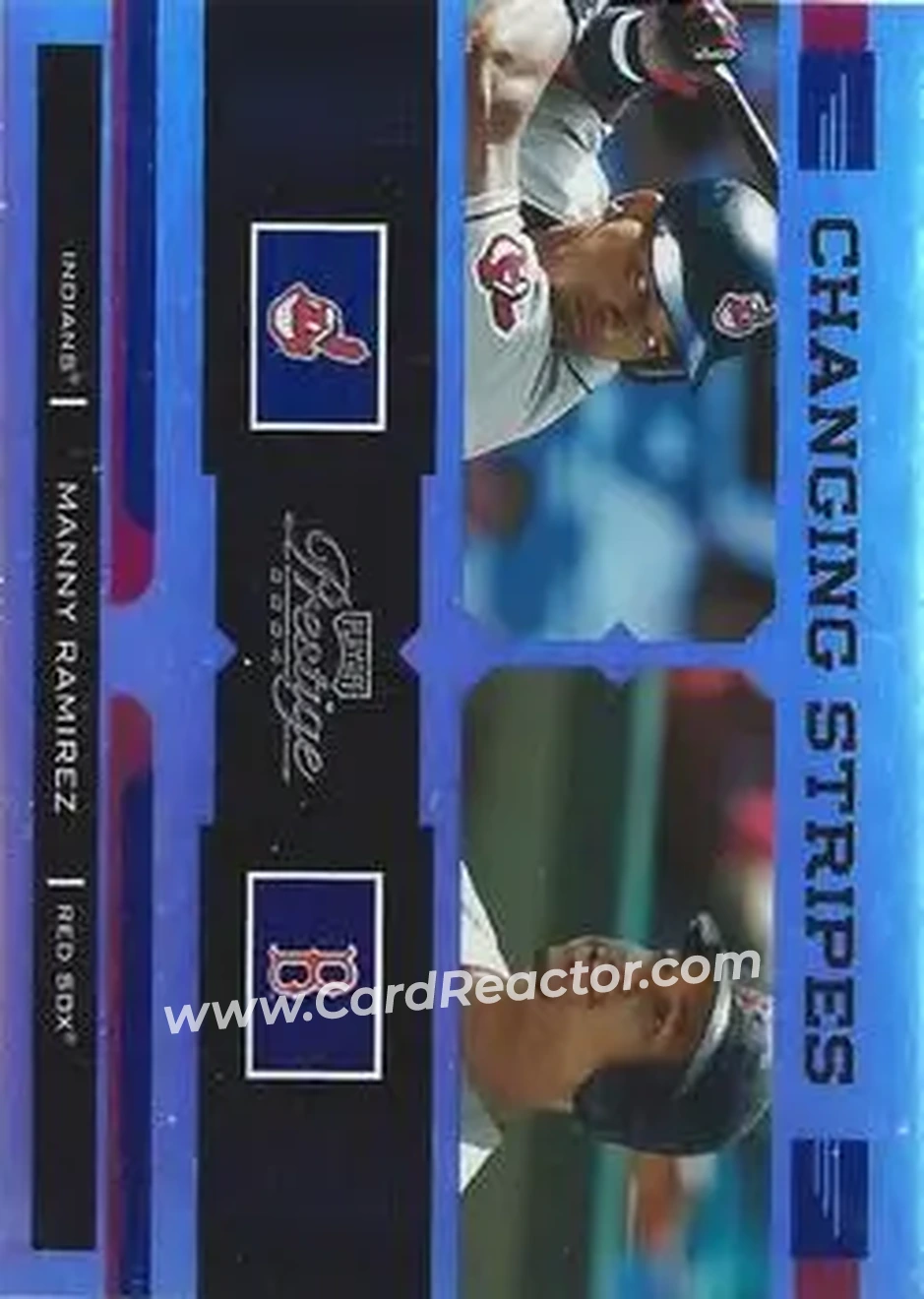 2004 Playoff Prestige - Changing Stripes Holo-Foil #CS-16 - Manny Ramirez - Front