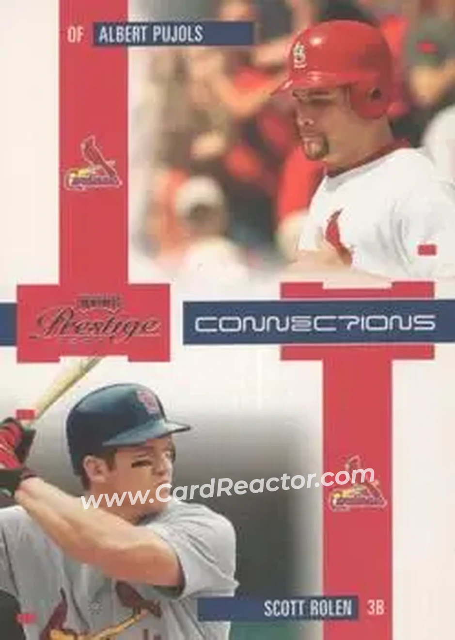 2004 Playoff Prestige - Connections #C-3 - Albert Pujols - Scott Rolen - St. Louis Cardinals - Front
