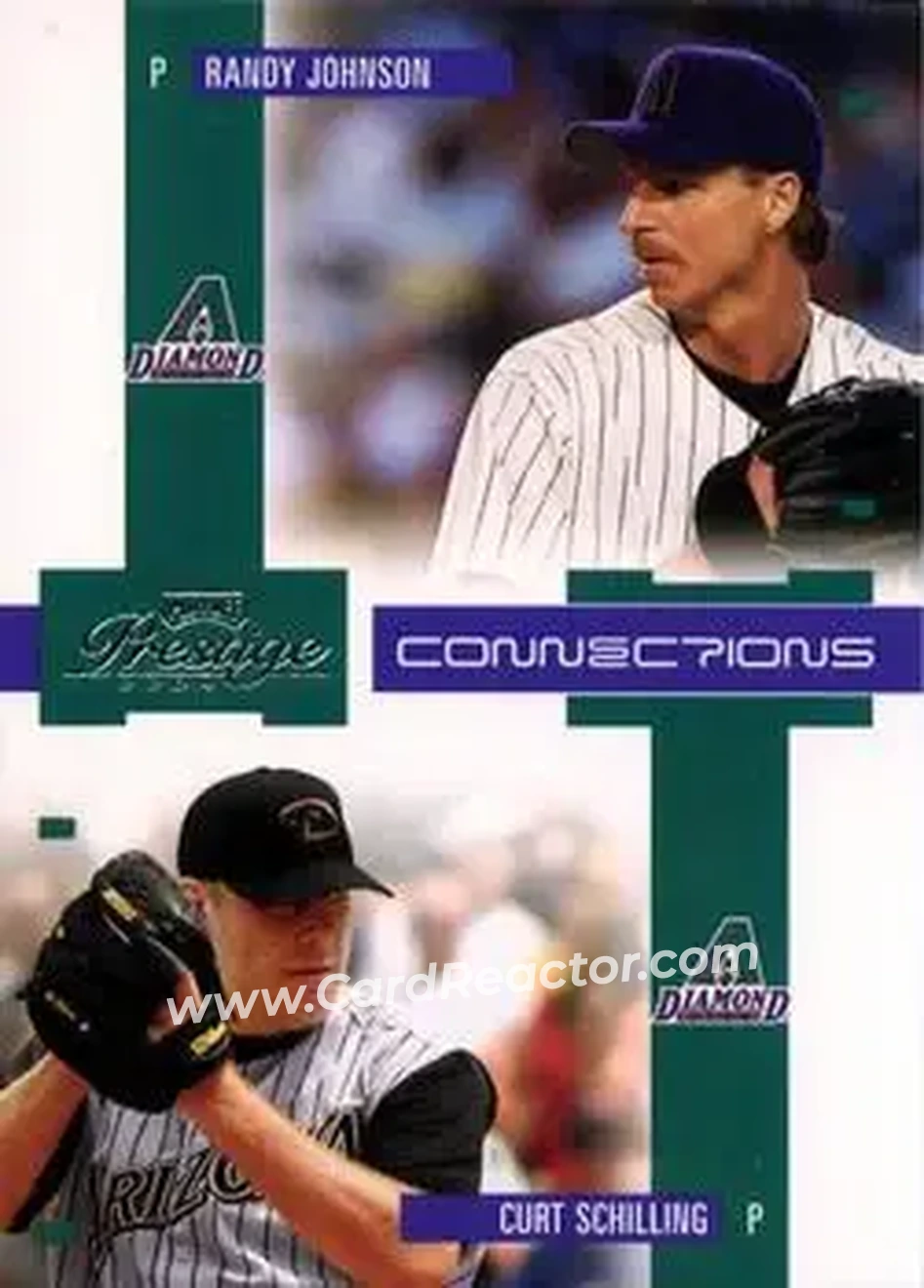 2004 Playoff Prestige - Connections #C-4 - Randy Johnson - Curt Schilling - Arizona Diamondbacks - Front