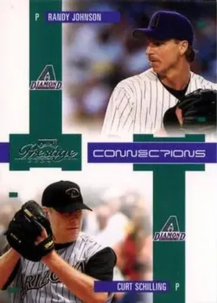 2004 Playoff Prestige #C-4 Connections Randy Johnson - Curt Schilling