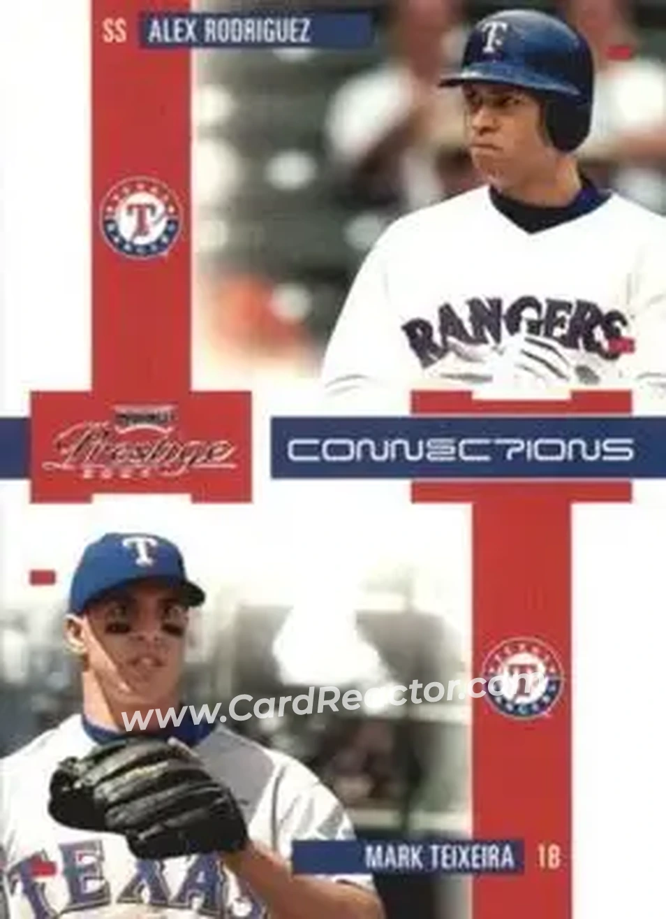2004 Playoff Prestige - Connections #C-6 - Alex Rodriguez - Mark Teixeira - Texas Rangers - Front