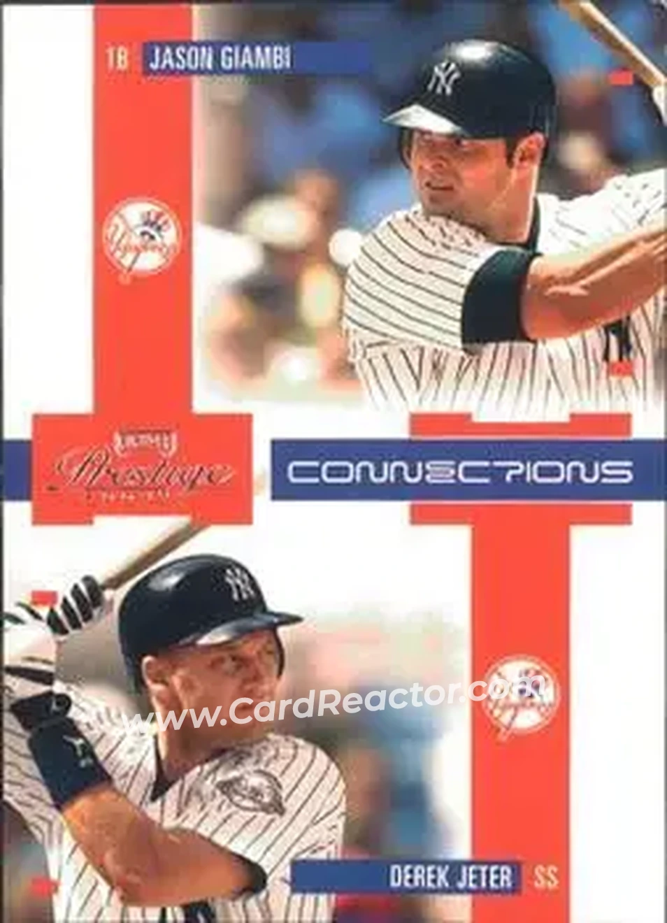 2004 Playoff Prestige - Connections #C-9 - Derek Jeter - Jason Giambi - New York Yankees - Front