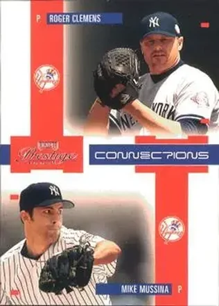 2004 Playoff Prestige - Connections #C-10 - Roger Clemens - Mike Mussina - New York Yankees
