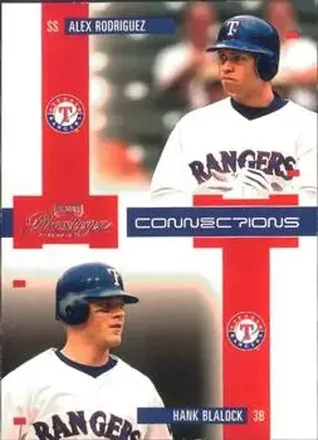2004 Playoff Prestige - Connections #C-12 - Alex Rodriguez - Hank Blalock - Texas Rangers