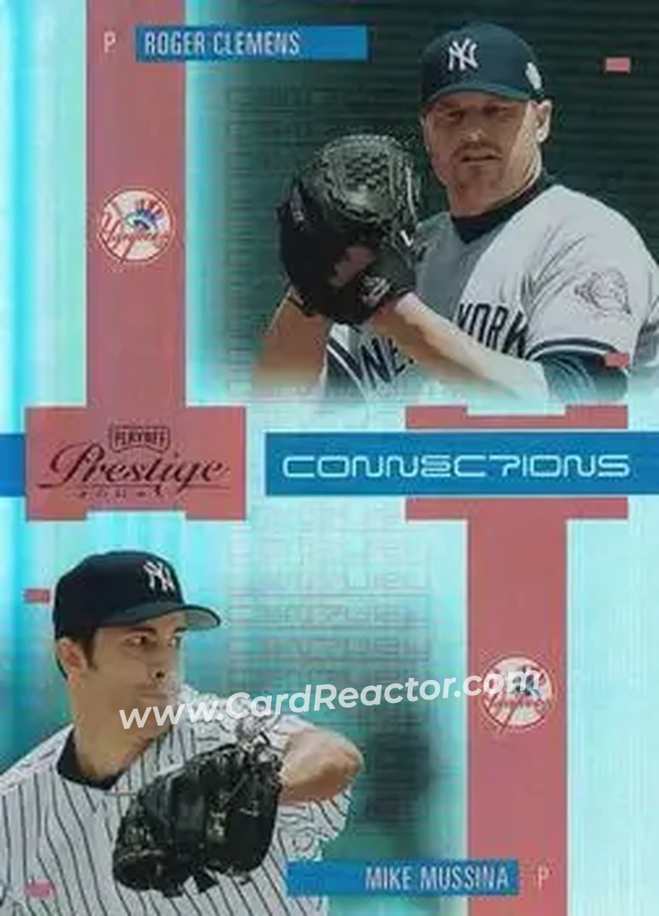2004 Playoff Prestige - Connections Century Holo-Foil #C-10 - Roger Clemens - Mike Mussina - New York Yankees - Front