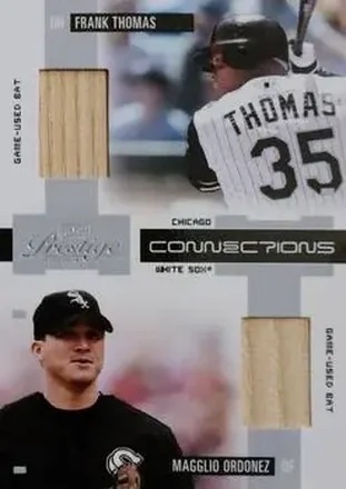 2004 Playoff Prestige - Connections Material #C-13 - Frank Thomas - Magglio Ordonez - Chicago White Sox