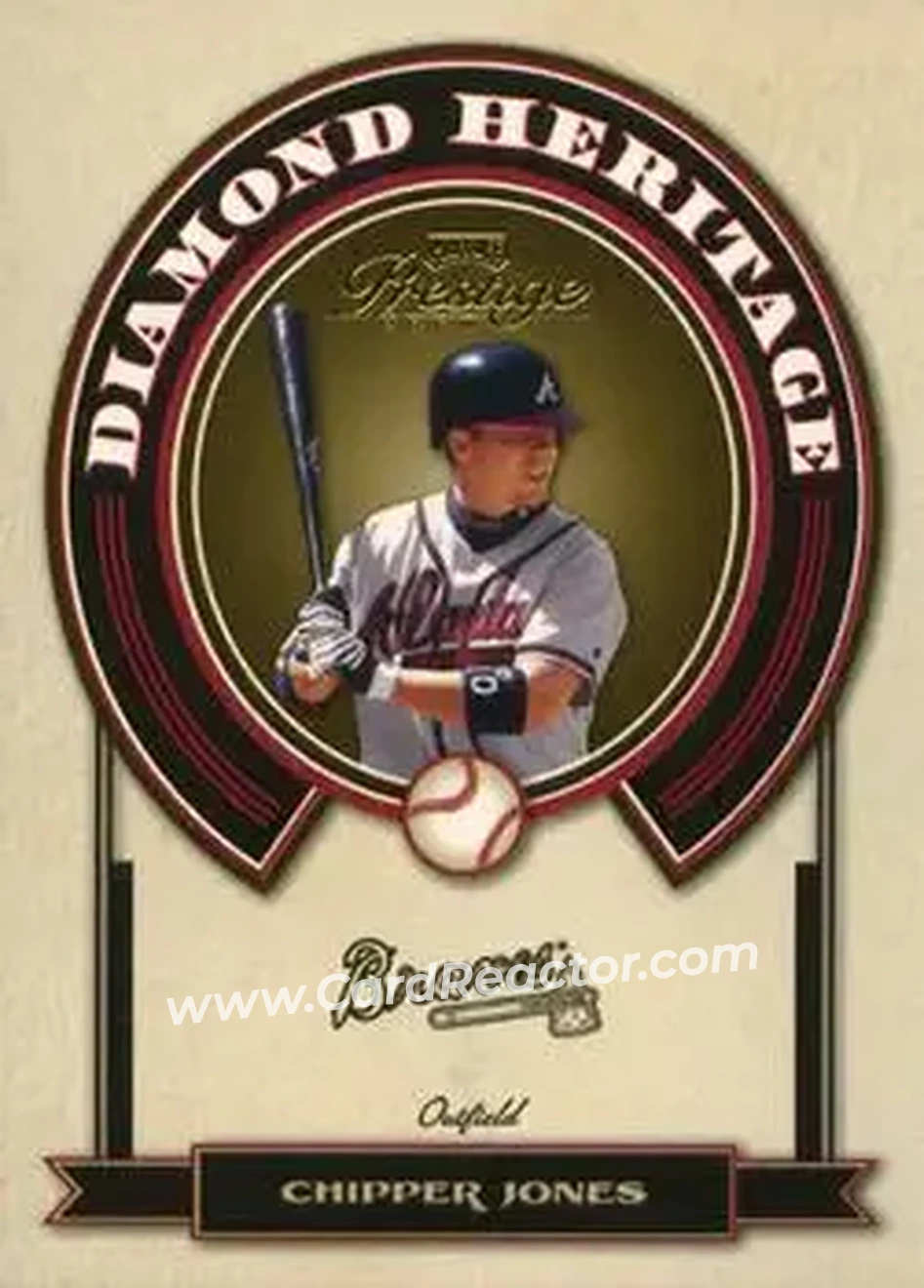 2004 Playoff Prestige - Diamond Heritage #DH-4 - Chipper Jones - Atlanta Braves - Front