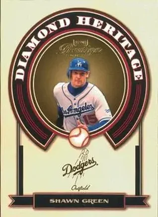 2004 Playoff Prestige - Diamond Heritage #DH-7 - Shawn Green - Los Angeles Dodgers