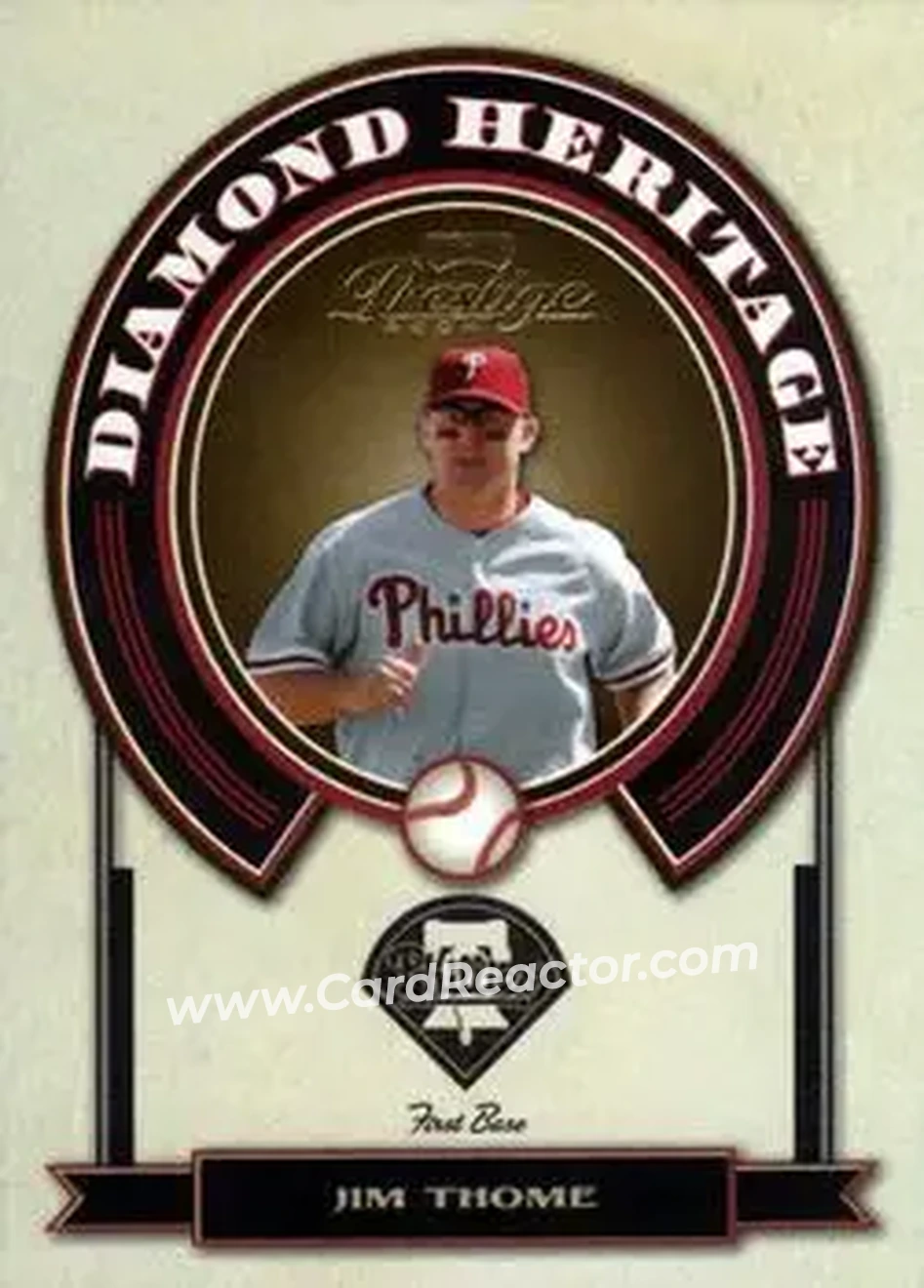 2004 Playoff Prestige - Diamond Heritage #DH-9 - Jim Thome - Philadelphia Phillies - Front