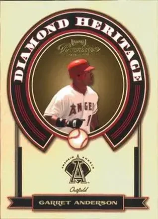 2004 Playoff Prestige - Diamond Heritage #DH-13 - Garret Anderson - Anaheim Angels