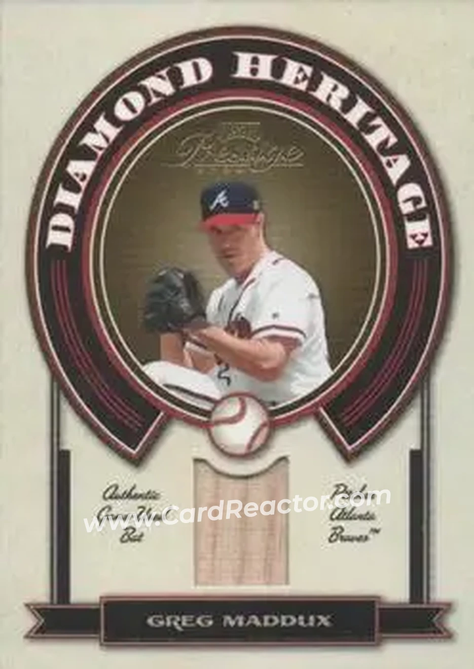 2004 Playoff Prestige - Diamond Heritage Material #DH-2 - Greg Maddux - Atlanta Braves - Front