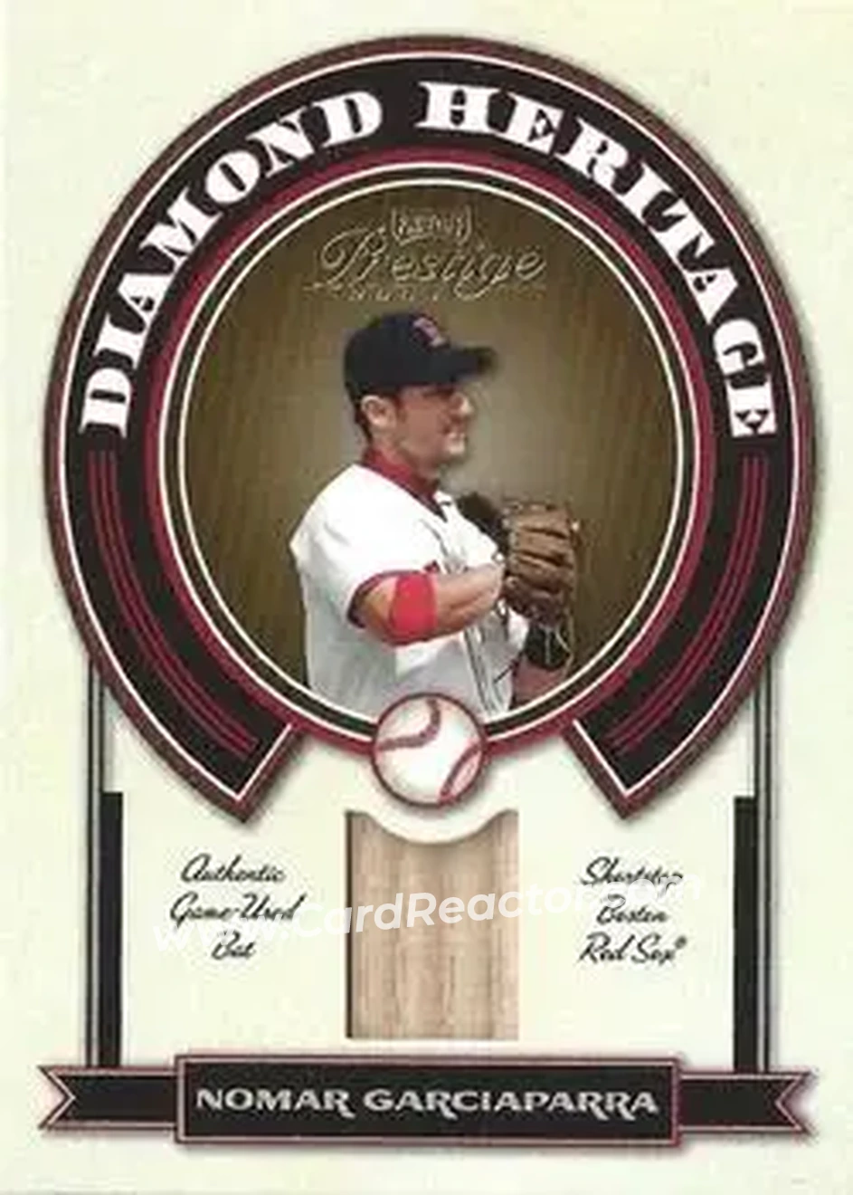 2004 Playoff Prestige - Diamond Heritage Material #DH-3 - Nomar Garciaparra - Boston Red Sox - Front