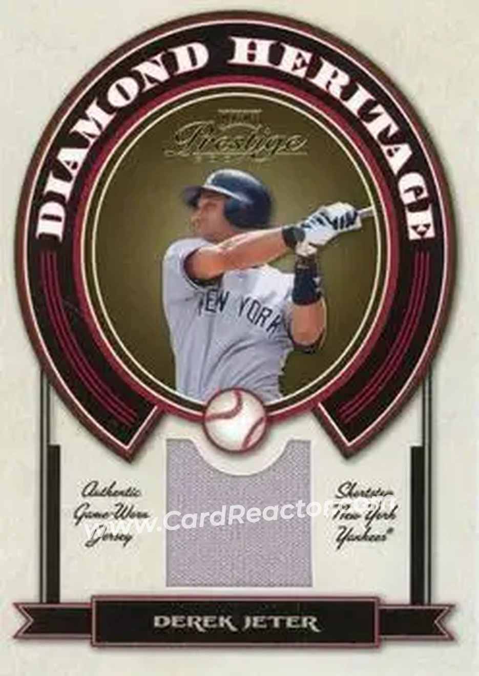 2004 Playoff Prestige - Diamond Heritage Material #DH-6 - Derek Jeter - New York Yankees - Front