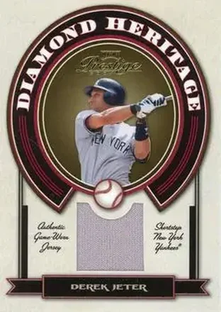 2004 Playoff Prestige - Diamond Heritage Material #DH-6 - Derek Jeter - New York Yankees
