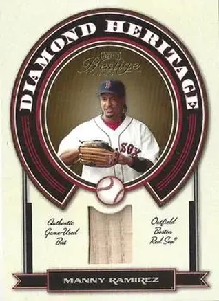 2004 Playoff Prestige - Diamond Heritage Material #DH-14 - Manny Ramirez - Boston Red Sox