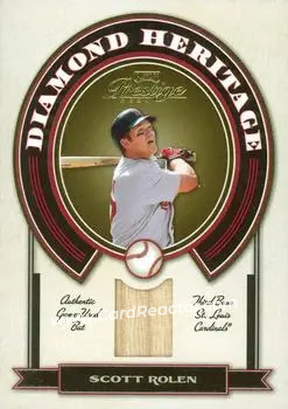 2004 Playoff Prestige - Diamond Heritage Material #DH-15 - Scott Rolen - St. Louis Cardinals - Front