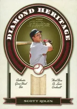 2004 Playoff Prestige - Diamond Heritage Material #DH-15 - Scott Rolen - St. Louis Cardinals