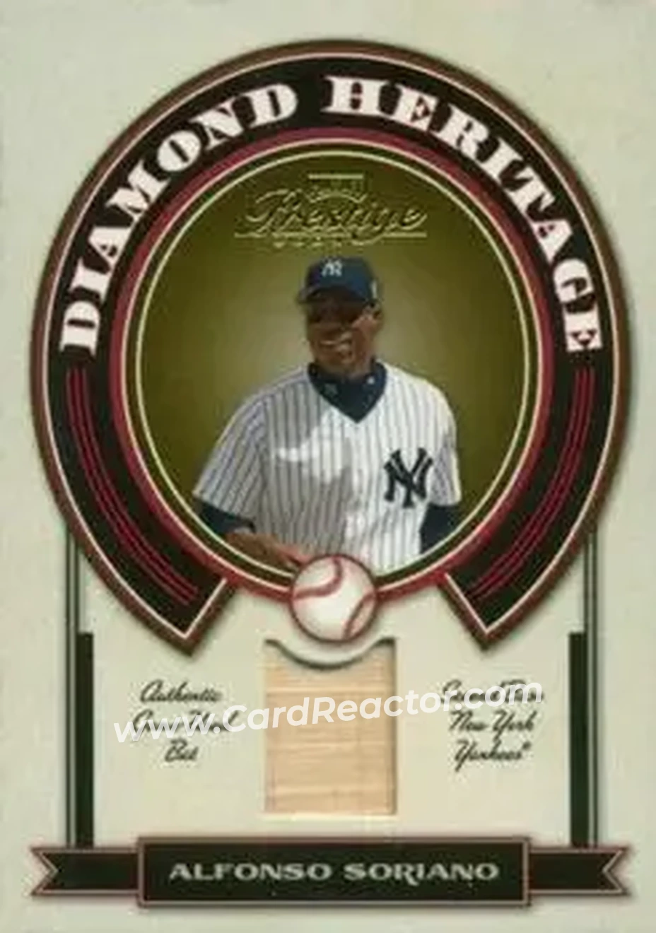 2004 Playoff Prestige - Diamond Heritage Material #DH-20 - Alfonso Soriano - New York Yankees - Front