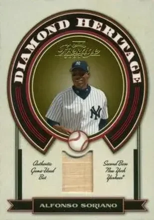 2004 Playoff Prestige - Diamond Heritage Material #DH-20 - Alfonso Soriano - New York Yankees