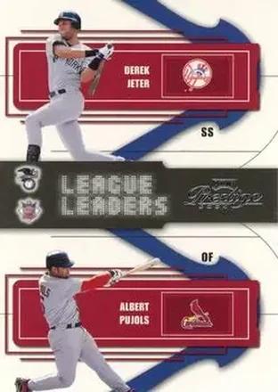 2004 Playoff Prestige #LLD-5 League Leaders Double Derek Jeter - Albert Pujols