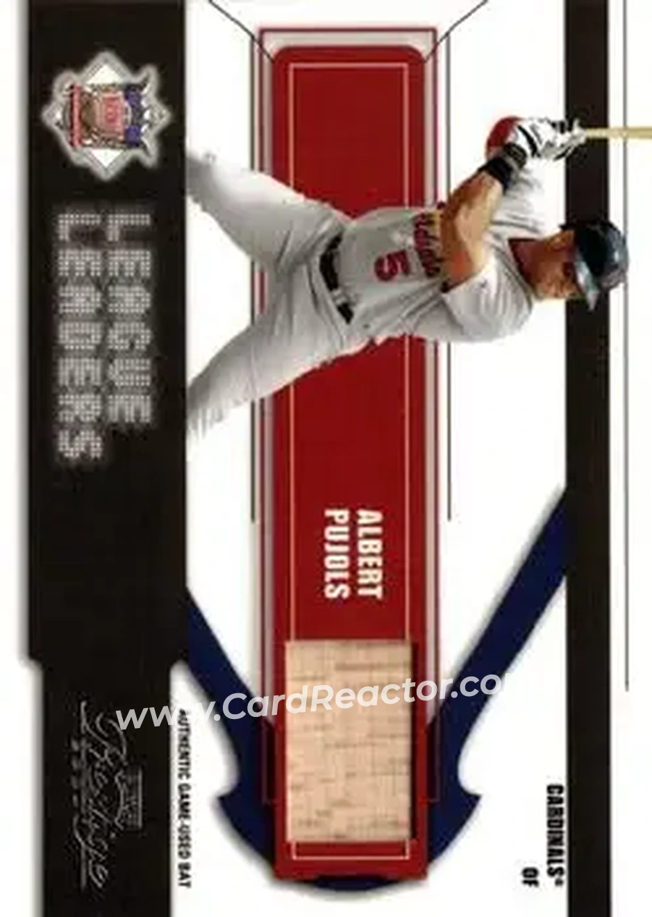 2004 Playoff Prestige - League Leaders Single Material #LL-2 - Albert Pujols - St. Louis Cardinals - Front