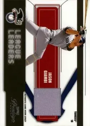 2004 Playoff Prestige - League Leaders Single Material #LL-9 - Jason Giambi - New York Yankees