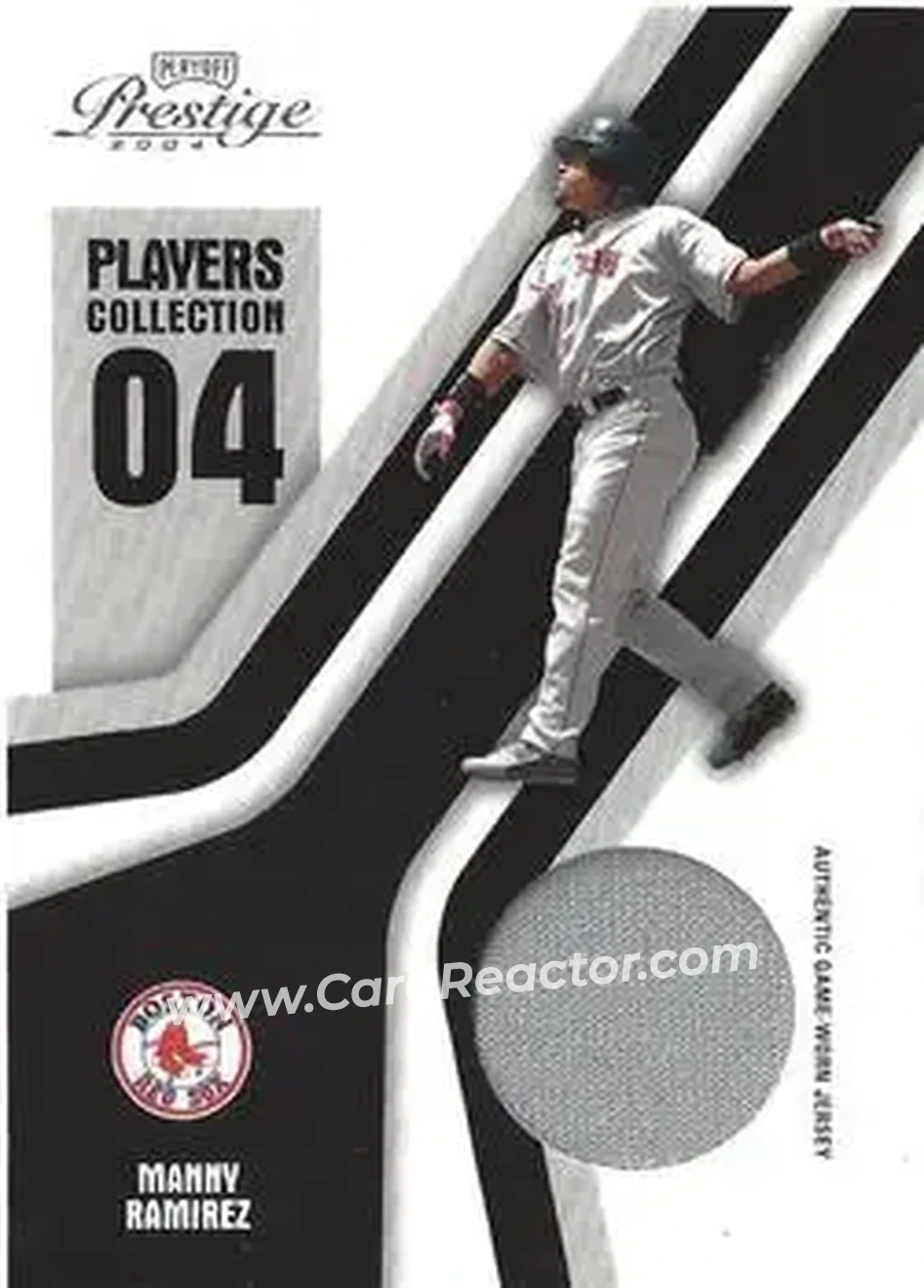 2004 Playoff Prestige - Players Collection Jersey #PC-55 - Manny Ramirez - Boston Red Sox - Front