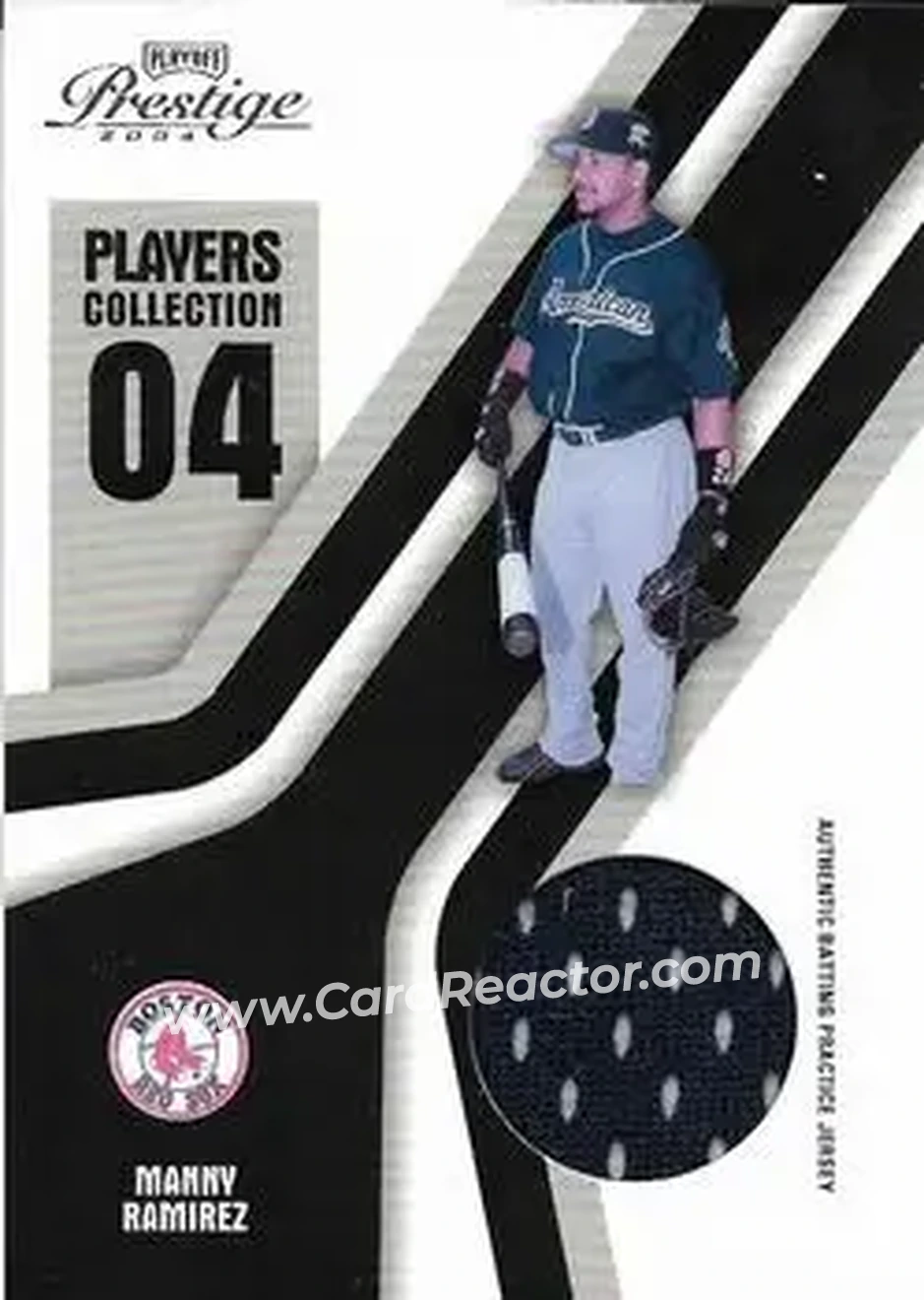 2004 Playoff Prestige - Players Collection Jersey #PC-56 - Manny Ramirez - Boston Red Sox - Front