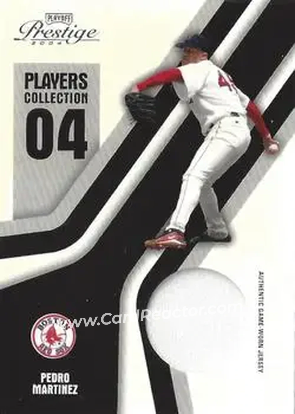 2004 Playoff Prestige - Players Collection Jersey #PC-69 - Pedro Martinez - Boston Red Sox - Front