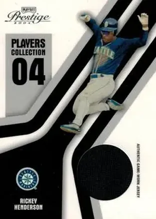 2004 Playoff Prestige - Players Collection Jersey #PC-75 - Rickey Henderson - Seattle Mariners