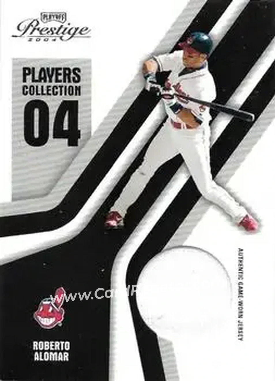 2004 Playoff Prestige - Players Collection Jersey #PC-77 - Roberto Alomar - Cleveland Indians - Front