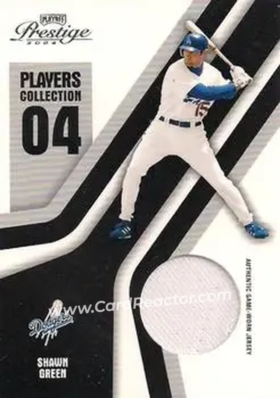 2004 Playoff Prestige - Players Collection Jersey #PC-90 - Shawn Green - Los Angeles Dodgers - Front